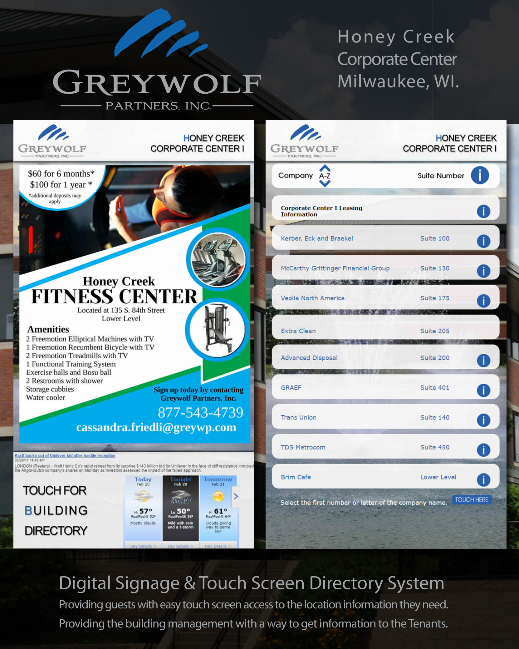 ltg touch screen building directory